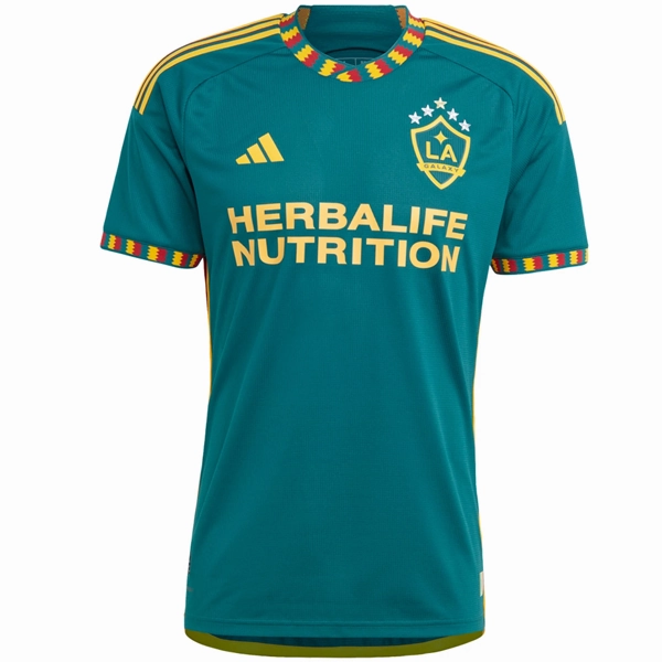 adidas La Galaxy Authentic Away Jersey 23/24 (Green/Yellow) Sweat Zone Peak Comfort