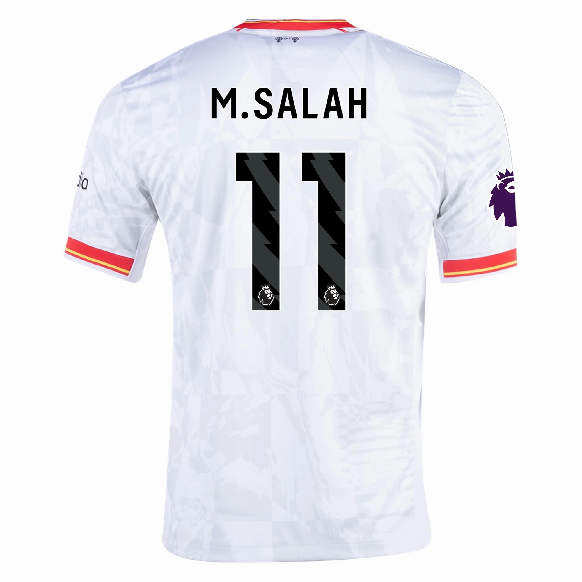 Nike Liverpool Mohamed Salah Third Jersey w/ EPL Patch 24/25 (White/Pure Platinum) Street Motion