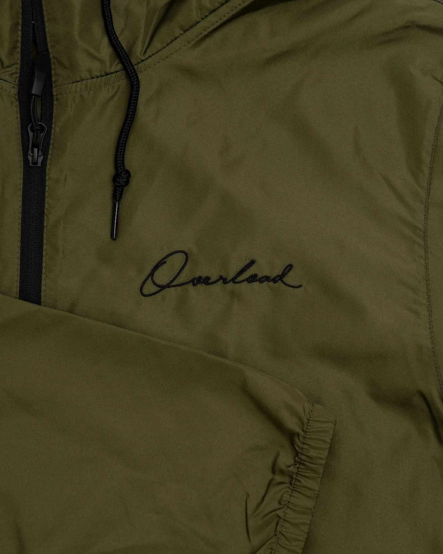 Hot Core Overload Anorak Pullover Half Zip Windbreaker - Army Green