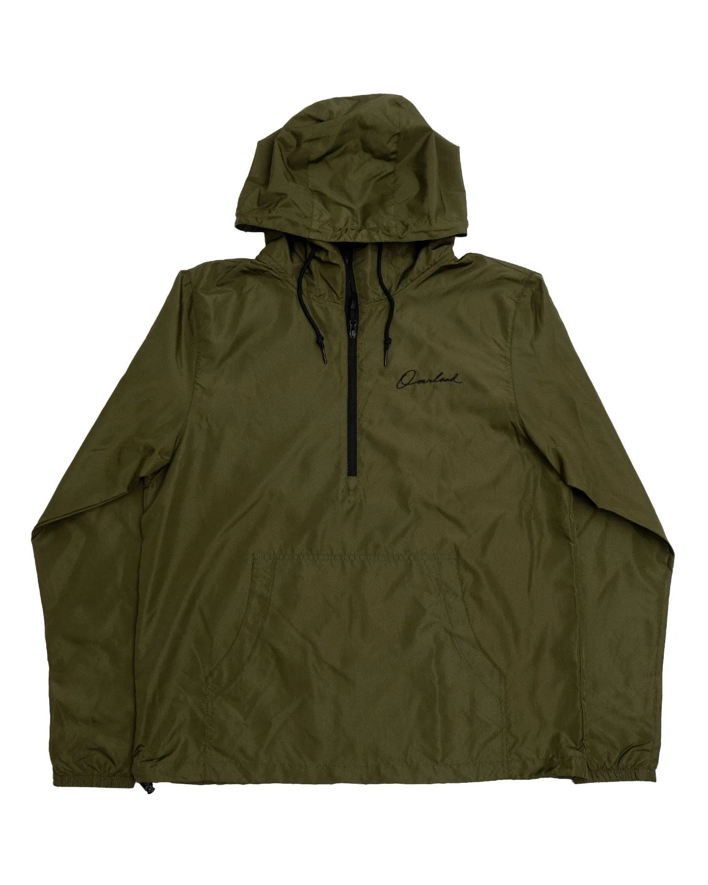 Activewear Overload Anorak Pullover Half Zip Windbreaker - Army Green