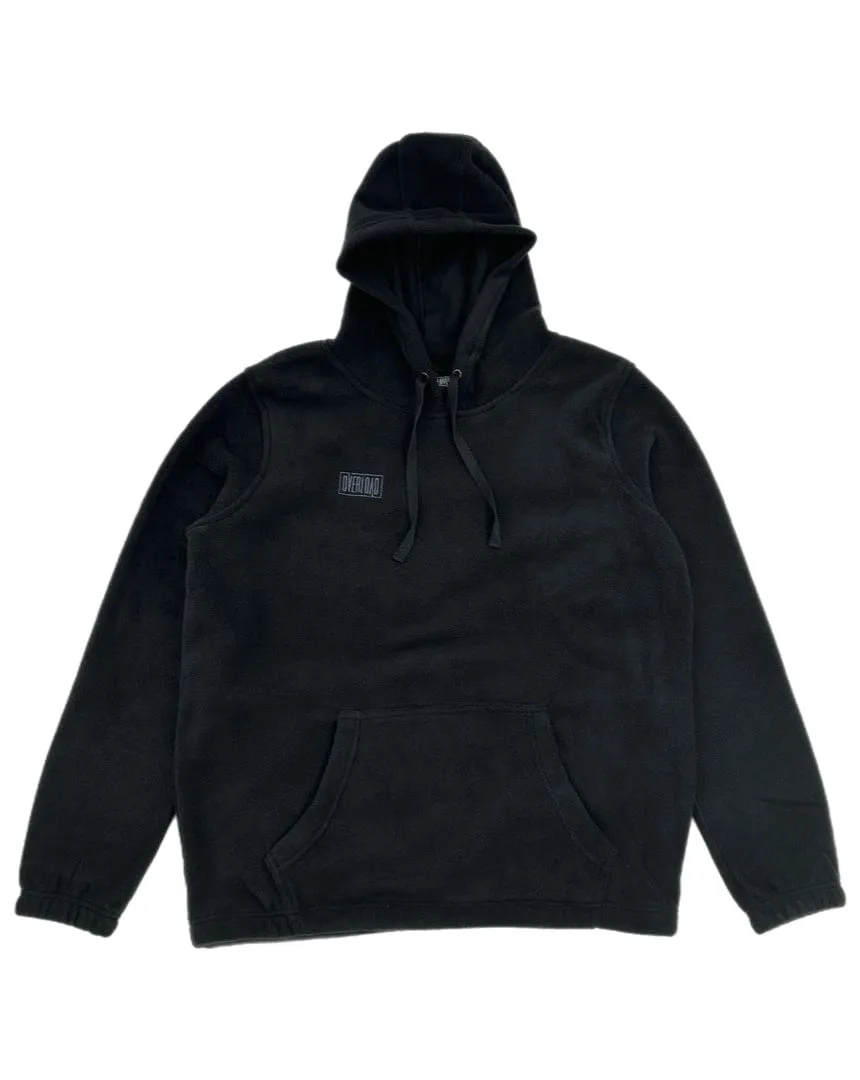 Overload Box Logo Polar Fleece Pullover Hoodie - Black Crystal Soul