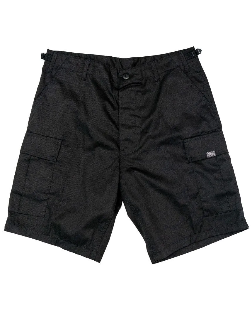 Overload Cargo Shorts - Black SeamlessFit Tech Edge