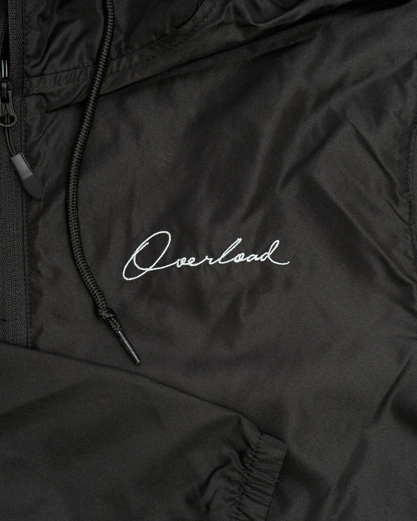 Overload Lightweight Full Zip Windbreaker - Black World Glow Village Charm