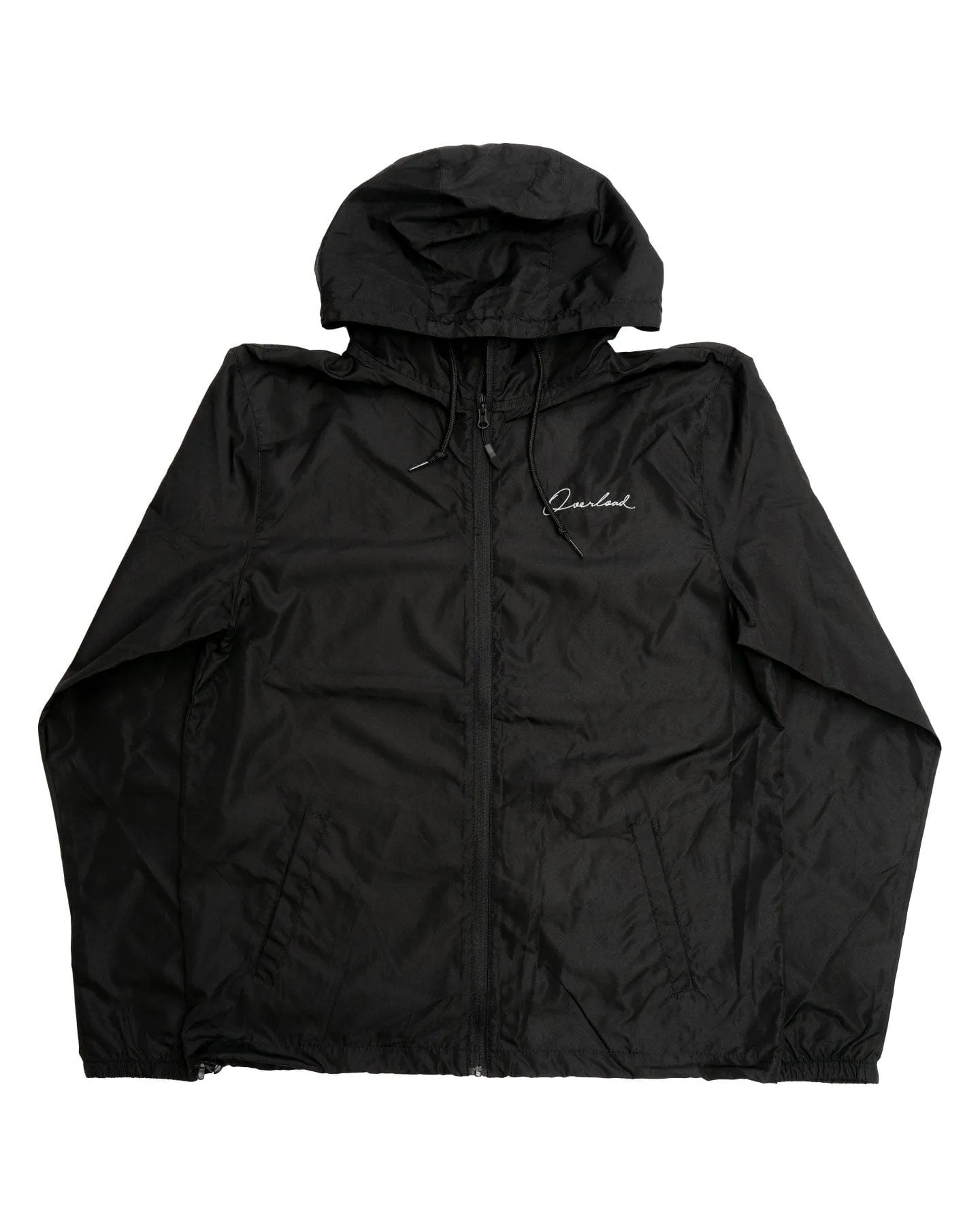 Overload Lightweight Full Zip Windbreaker - Black Raw Linen AntibacterialFinish