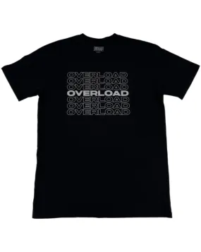 Overload Repeater Tee - Black DoubleStitched Seams