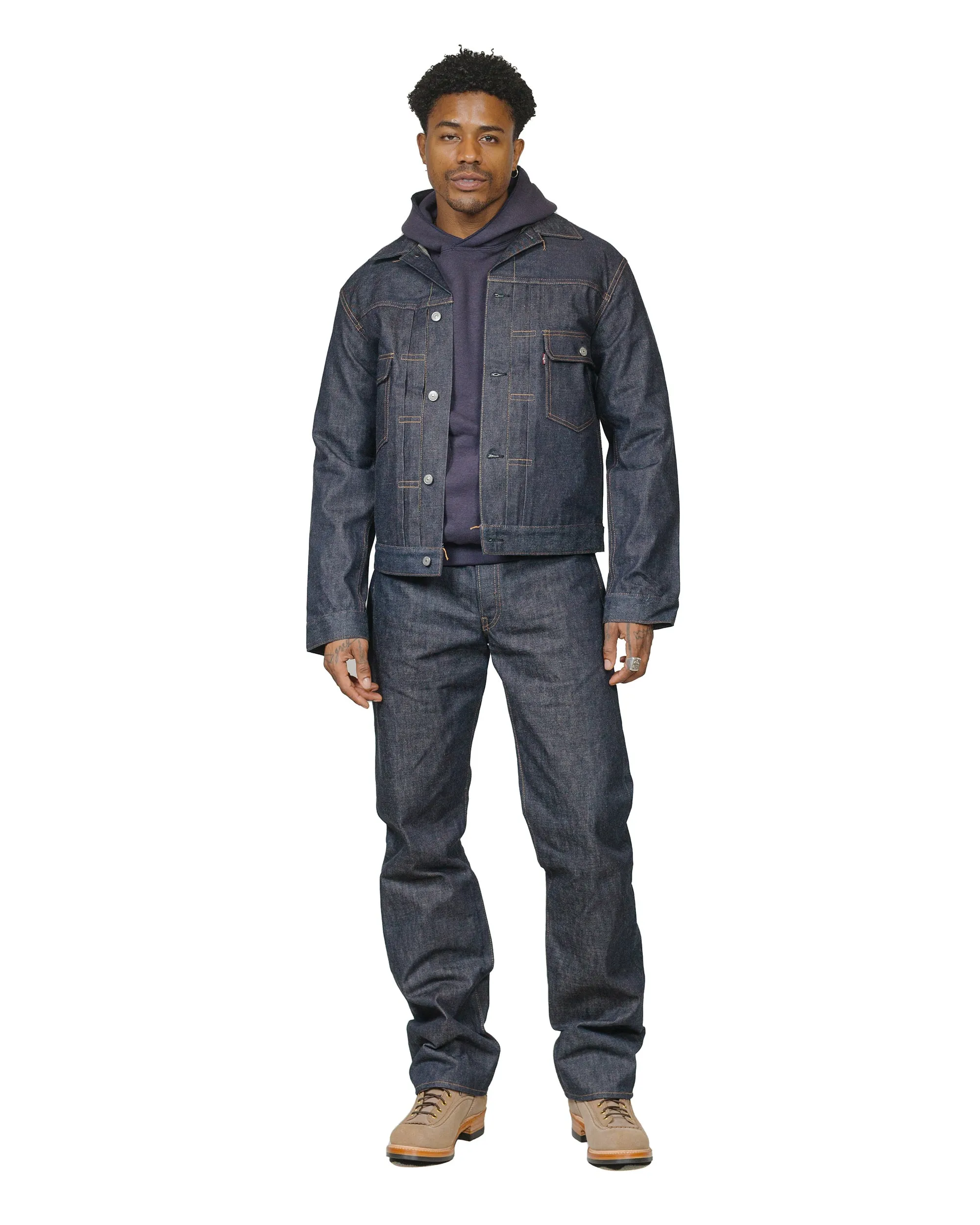 product chambray casualness Warehouse Lot. JG-CS12 The Knockout Hoodie Plain Navy
