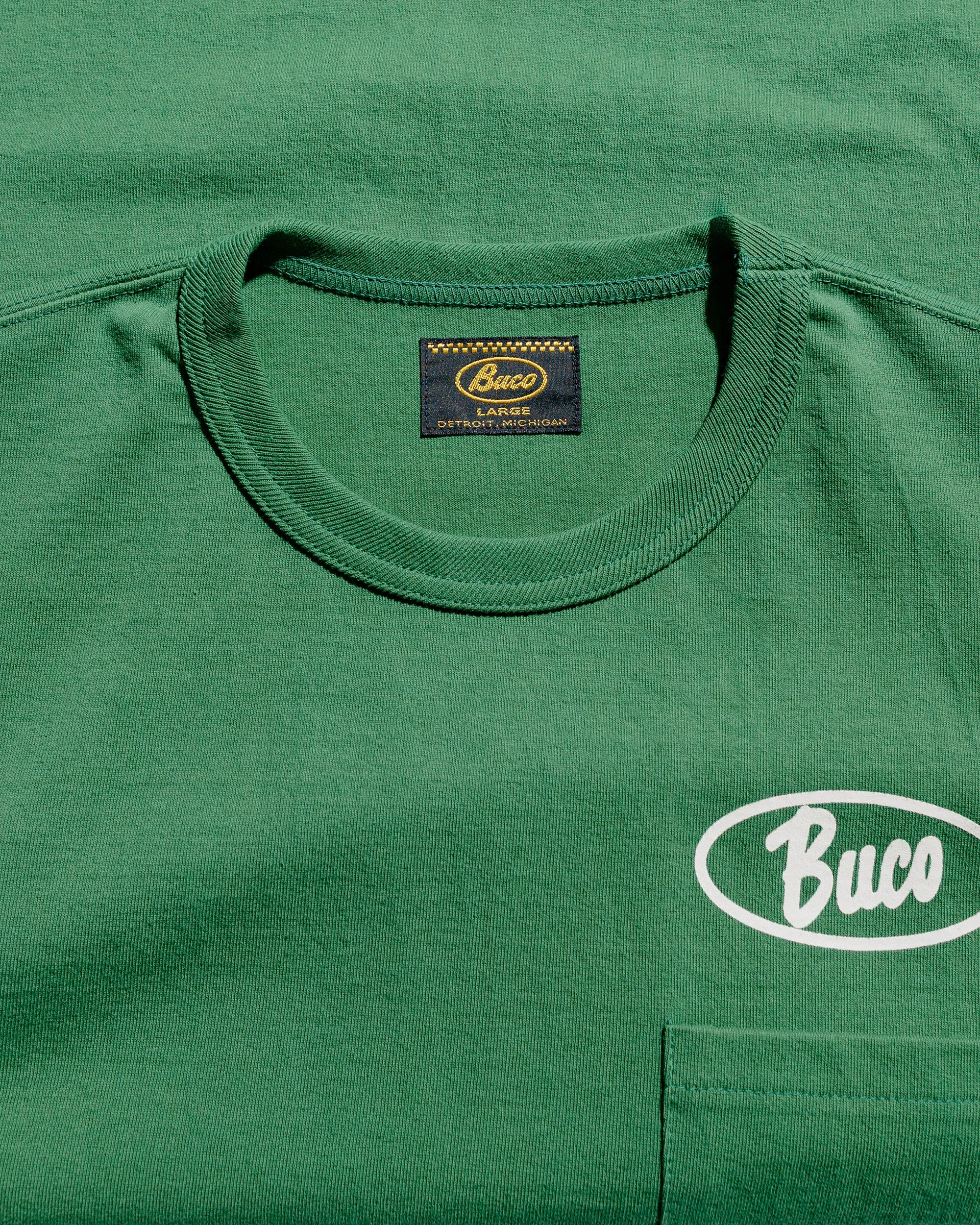 The Real McCoy's BC25005 Buco Tee / Enthusiast Green Reinforced Collar