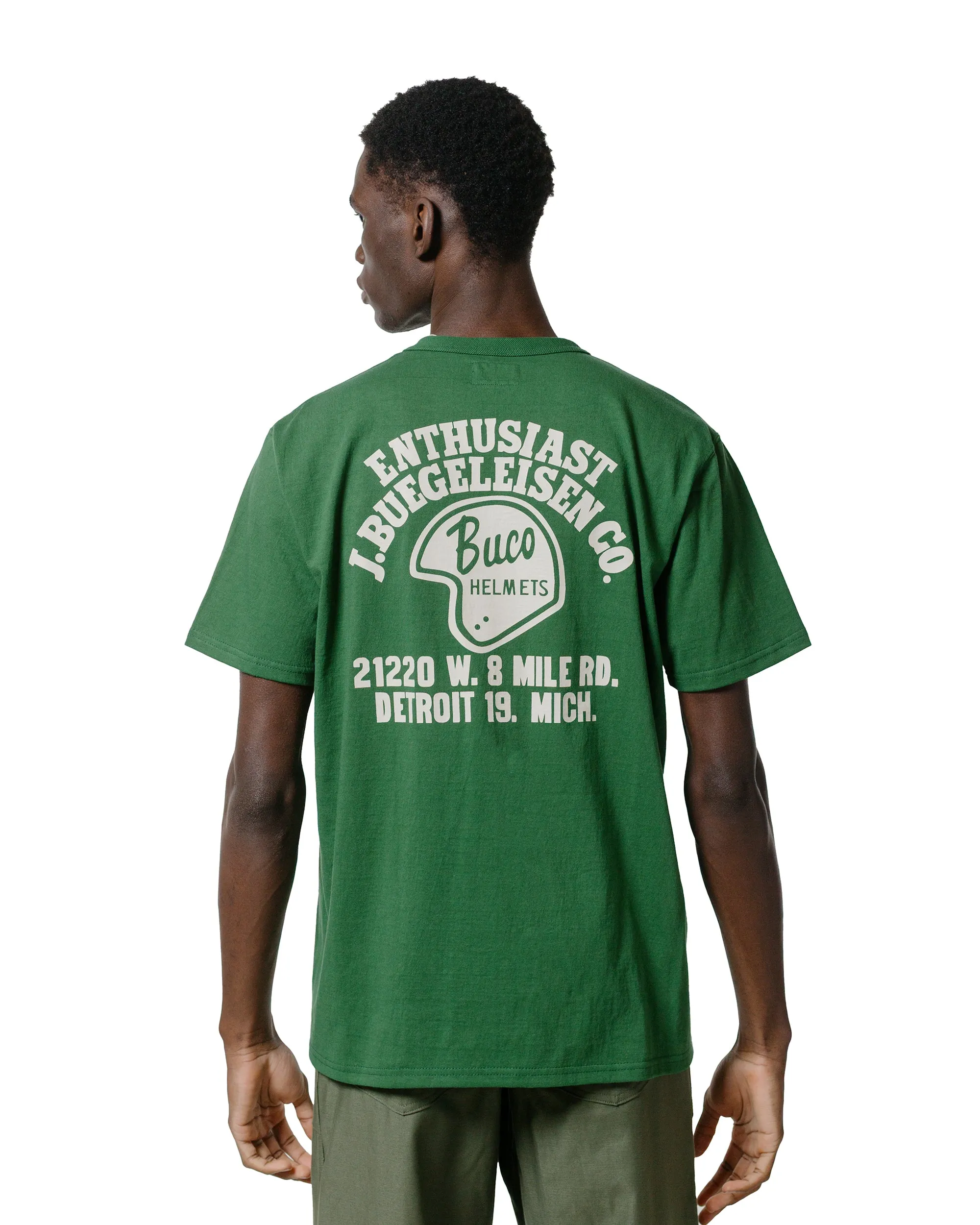 Stylish Look The Real McCoy's BC25005 Buco Tee / Enthusiast Green