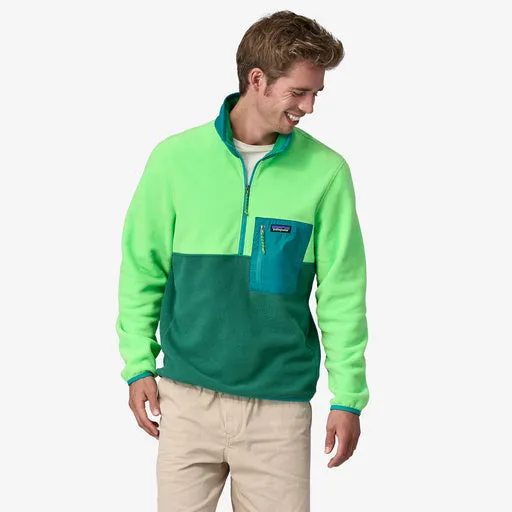 SustainableCertified Patagonia "Microdini 1/2 Zip Pullover" Fleece M - Gather Green