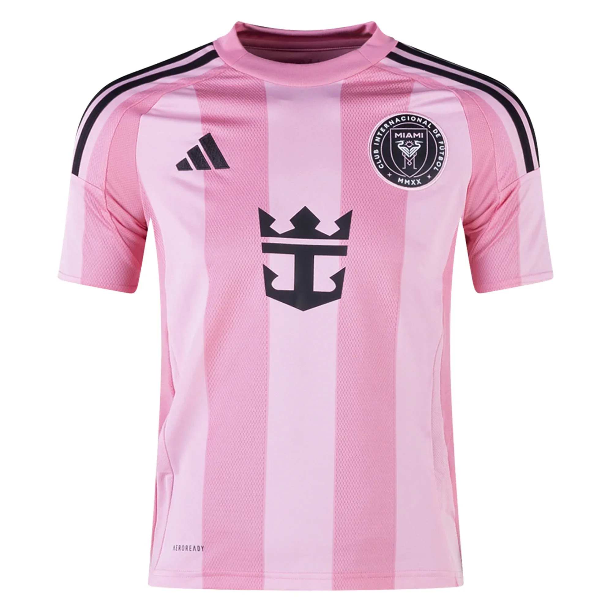 Double Stitched Hem Raglan Sleeve Integration adidas Lionel Messi Youth Inter Miami Home Jersey 25/26 (Pink)
