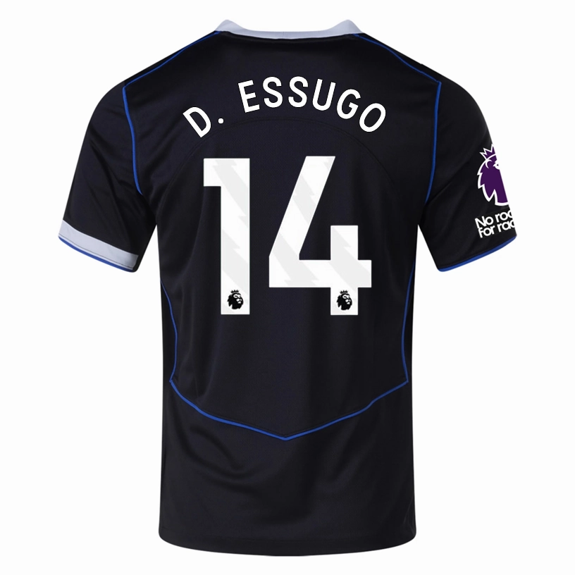 Nike D.Essugo  Chelsea T90 Third Jersey w/ EPL   NRFR   CWCC Patch 25/26 (Black/Silver) Flexible Motion