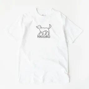 El Perro Tee (White) FlexibleCollarOptions Simple and Relaxed