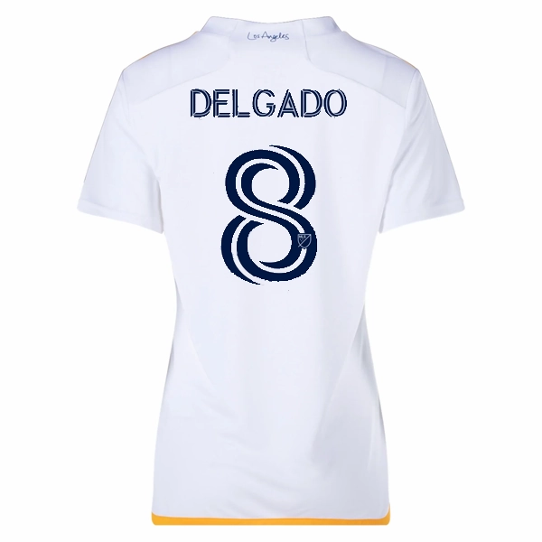Sport Performance adidas Womens LA Galaxy Delgado Home Jersey 24/25 (White/Yellow/Navy)