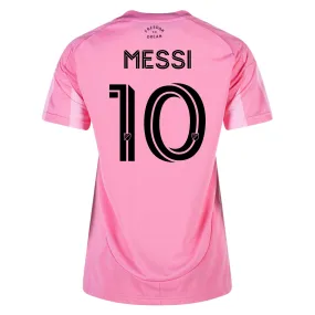 adidas Lionel Messi Womens Inter Miami CF Home Jersey 25/26 (Easy Pink) Rapid Evaporation Build Warm Up