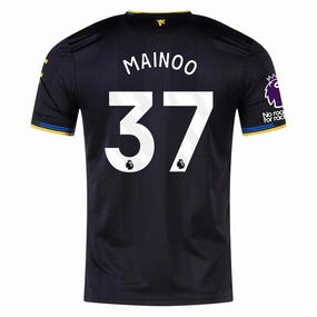 adidas Mainoo Men's Manchester United Authentic Third Jersey 25/26 w/ NRFR   EPL Patches (Black) Dry Texture Outdoor Essentials