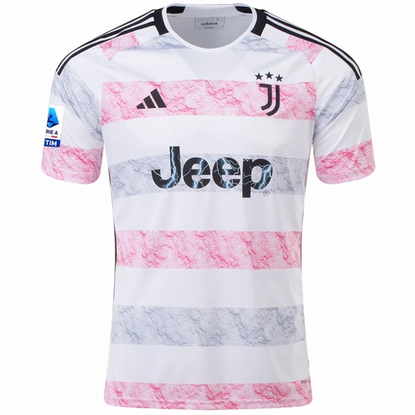 adidas Juventus Adrian Rabiot Away Jersey w/ Serie A 23/24 (White) All Purpose Knit Performance Driven
