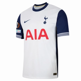Anti Slip Hem Guard Non Restrictive Armholes Nike Tottenham Authentic Home Jersey w/ Europa League Patches 24/25 (White/Binary Blue)