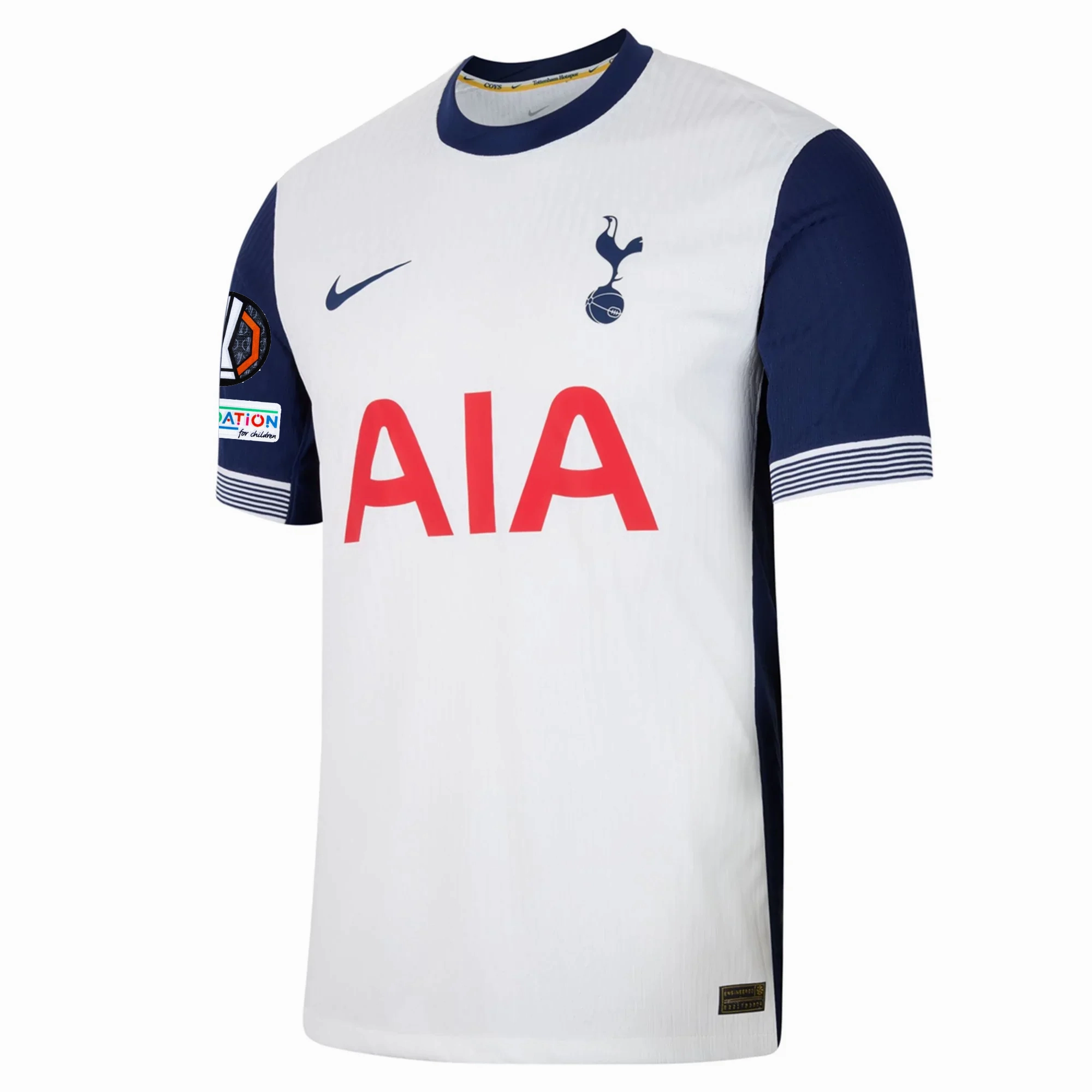 Nike Tottenham Authentic Home Jersey w/ Europa League Patches 24/25 (White/Binary Blue) Non Restrictive Cuffs