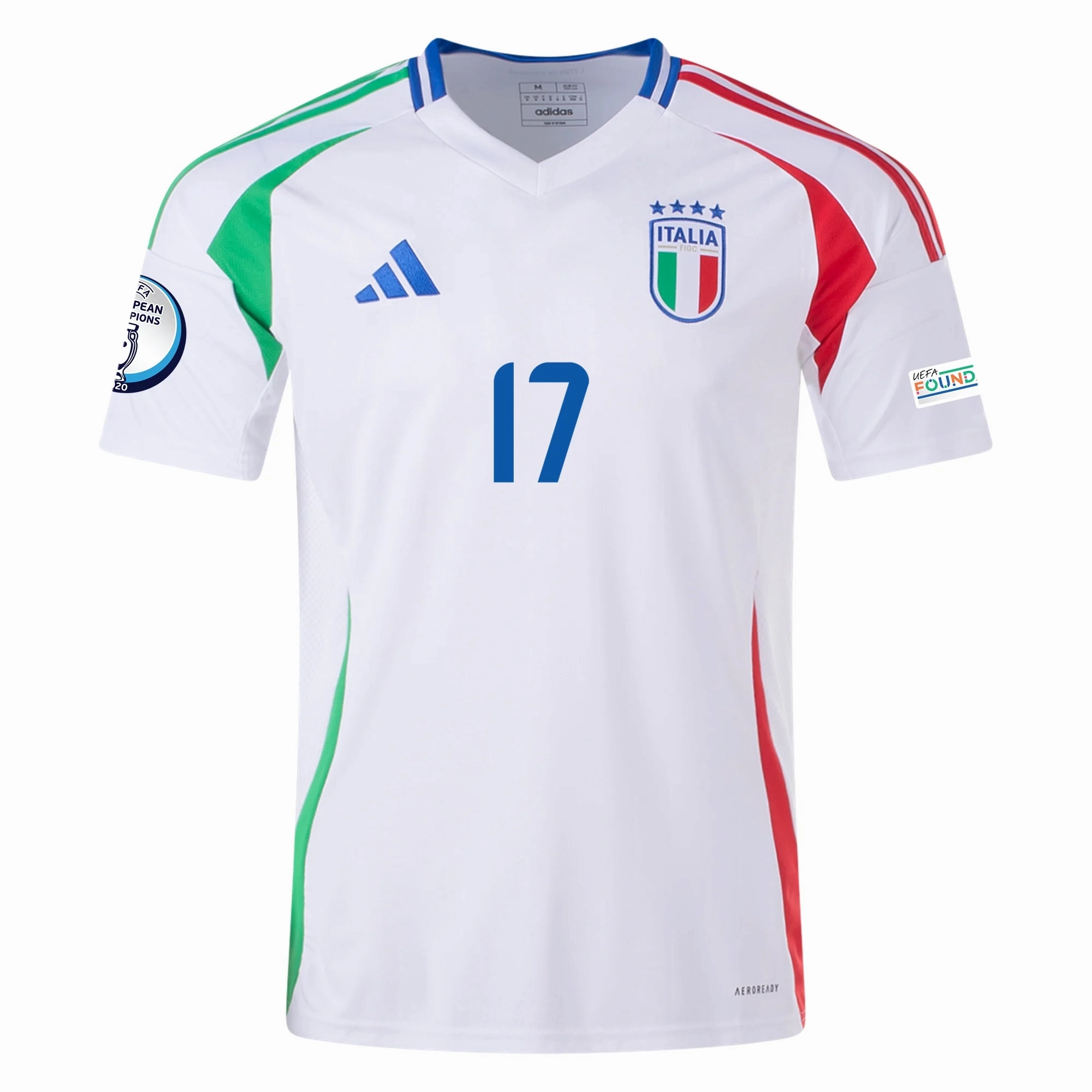 Thermoregulating Fabric adidas Italy Ciro Immobile Away Jersey w/ Euro 2024 Patches 24/25 (Blue)