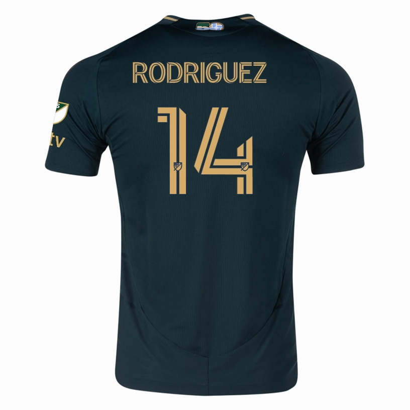 Bonded Hemline adidas Jonathan Rodriguez Portland Timbers Authentic Home Jersey w/ MLS & Apple Patch 25/26 (Green/Gold)