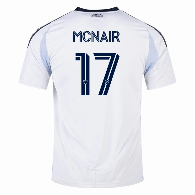 adidas Paddy McNair San Diego FC Away Jersey 25/26 (White) Active Stretch Flexible Shoulder Design