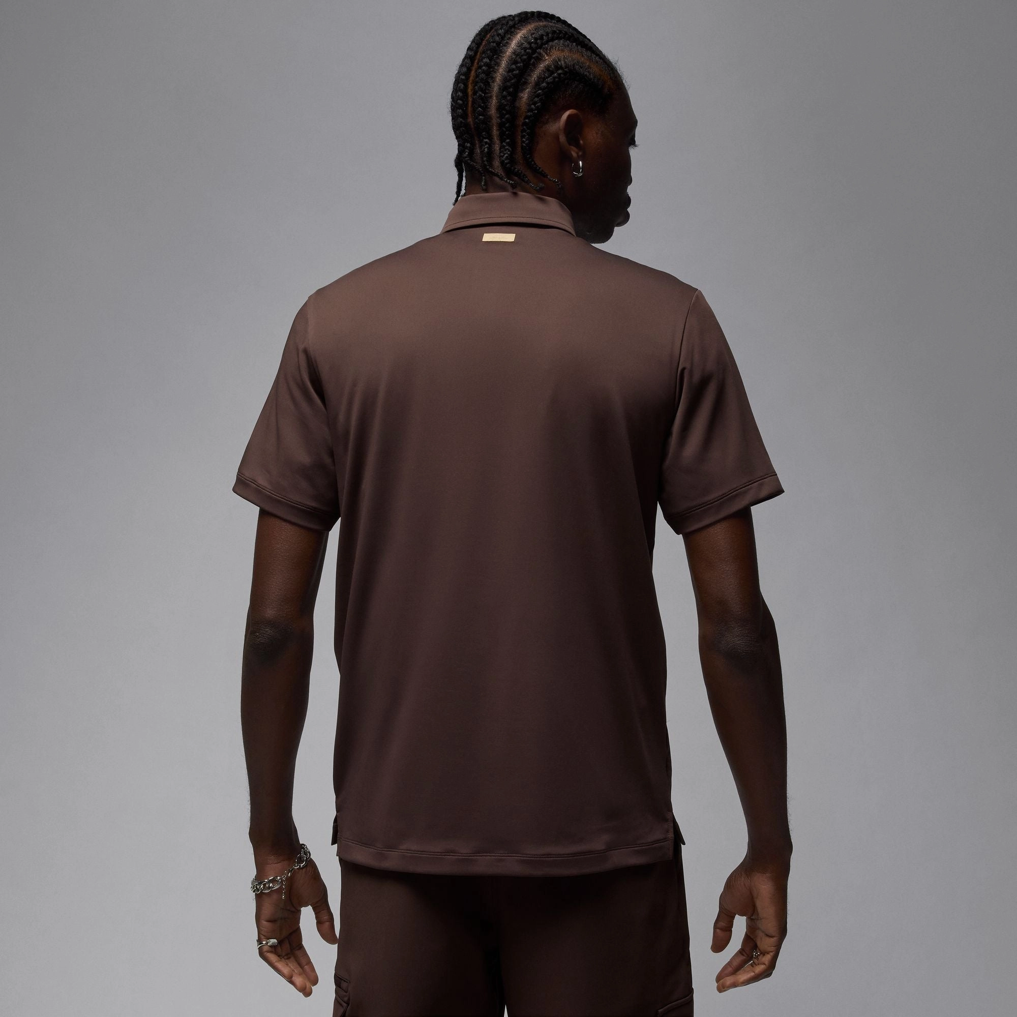 Bonded Stitch Details Breathable mesh Jordan "Men's Golf Polo" M - Brown / Baroque