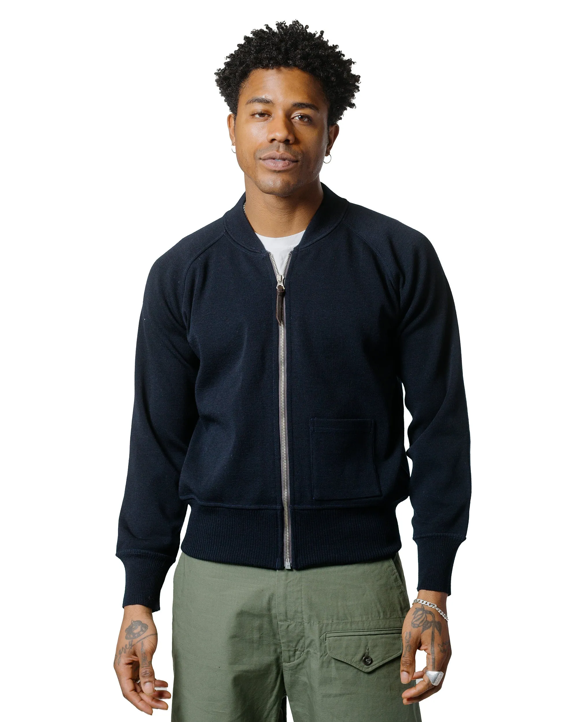 product floral delicacy The Real McCoy's MC24106 Winter Aviation Sweater Navy