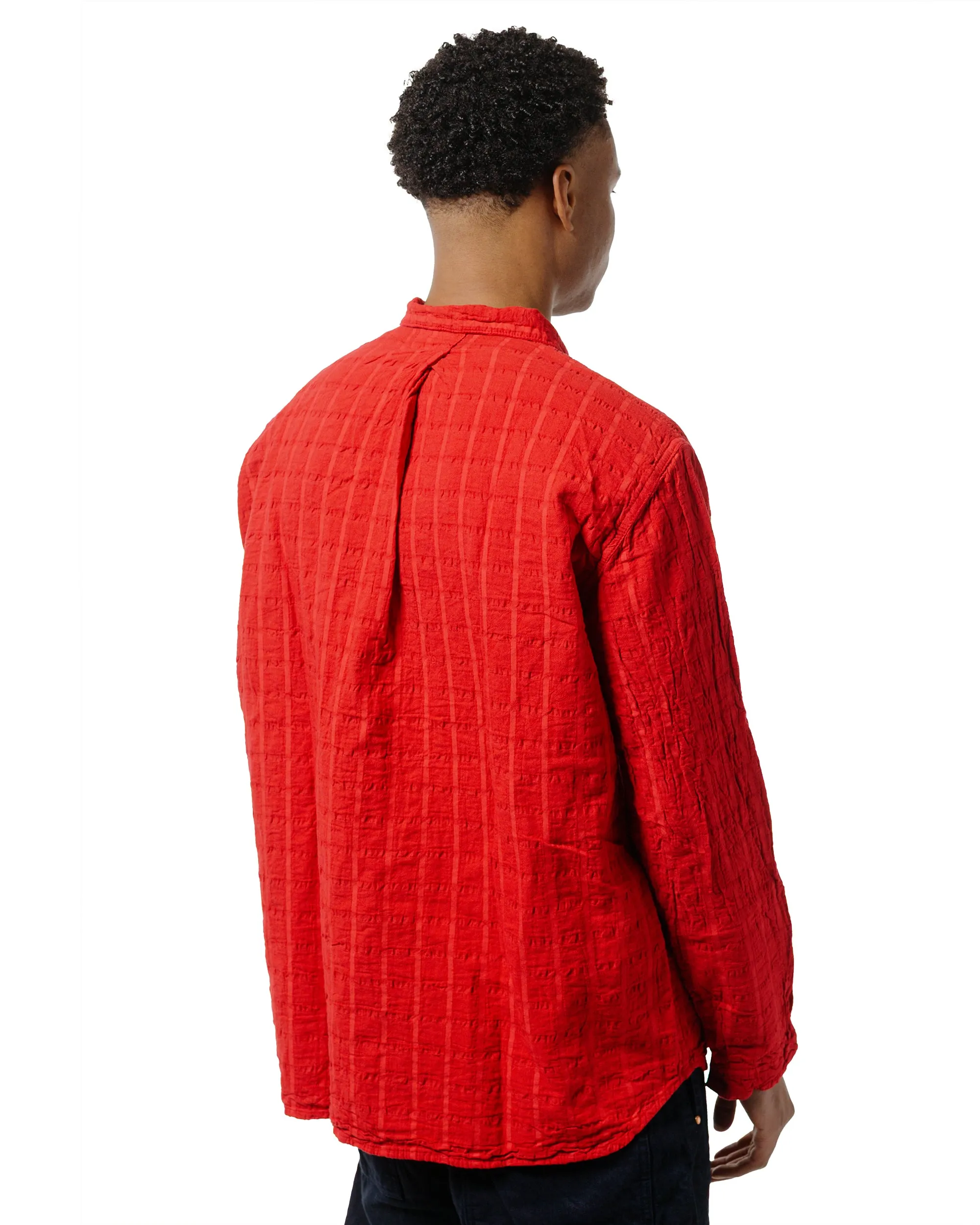 Non Chafe Seams Street Fashion Tender Type 468 Flipped Collar Shirt Airbag Cambric Royal Mail Red