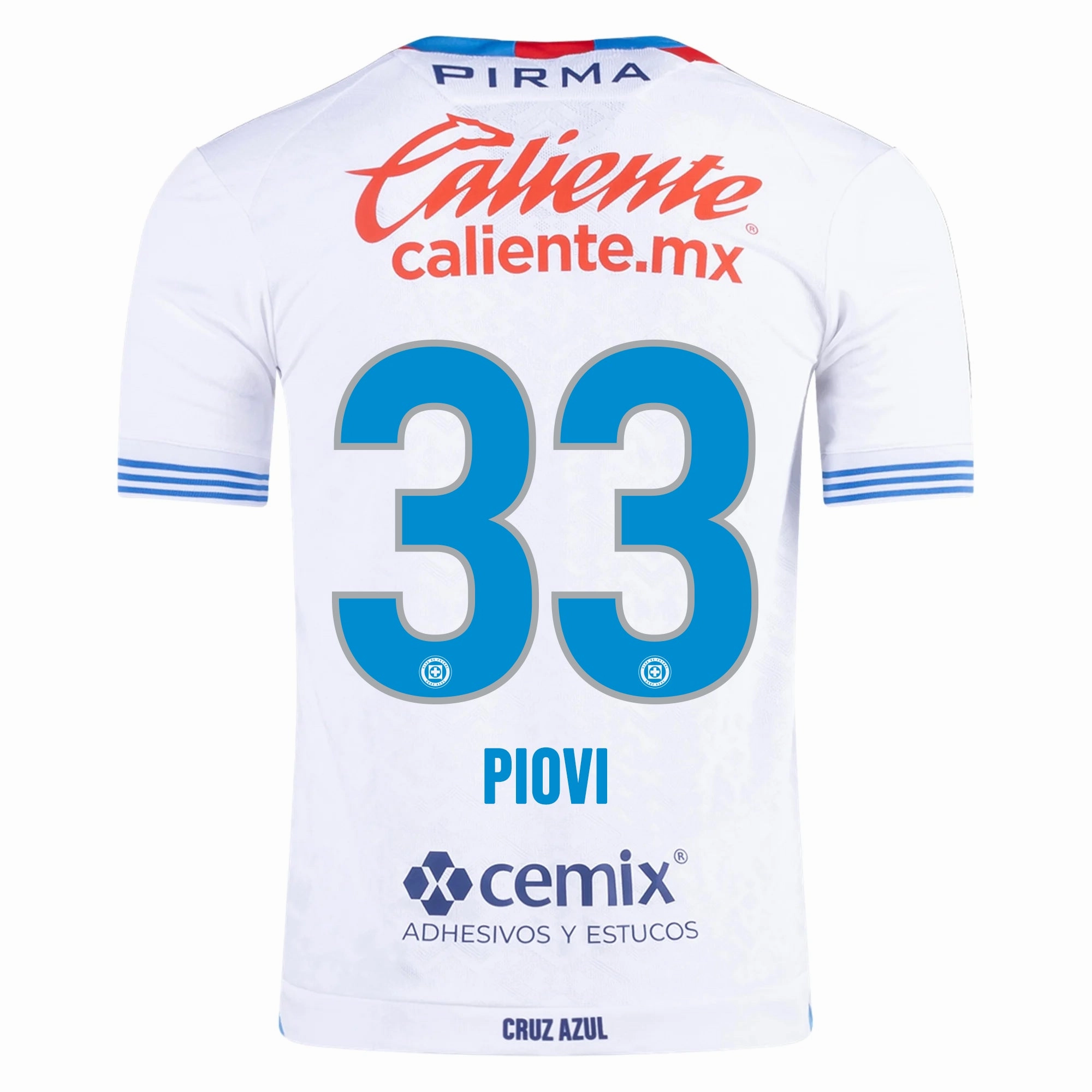 Fan Approved Pirma Gonzalo Piovi Cruz Azul Away Jersey 24/25 (White/Blue)