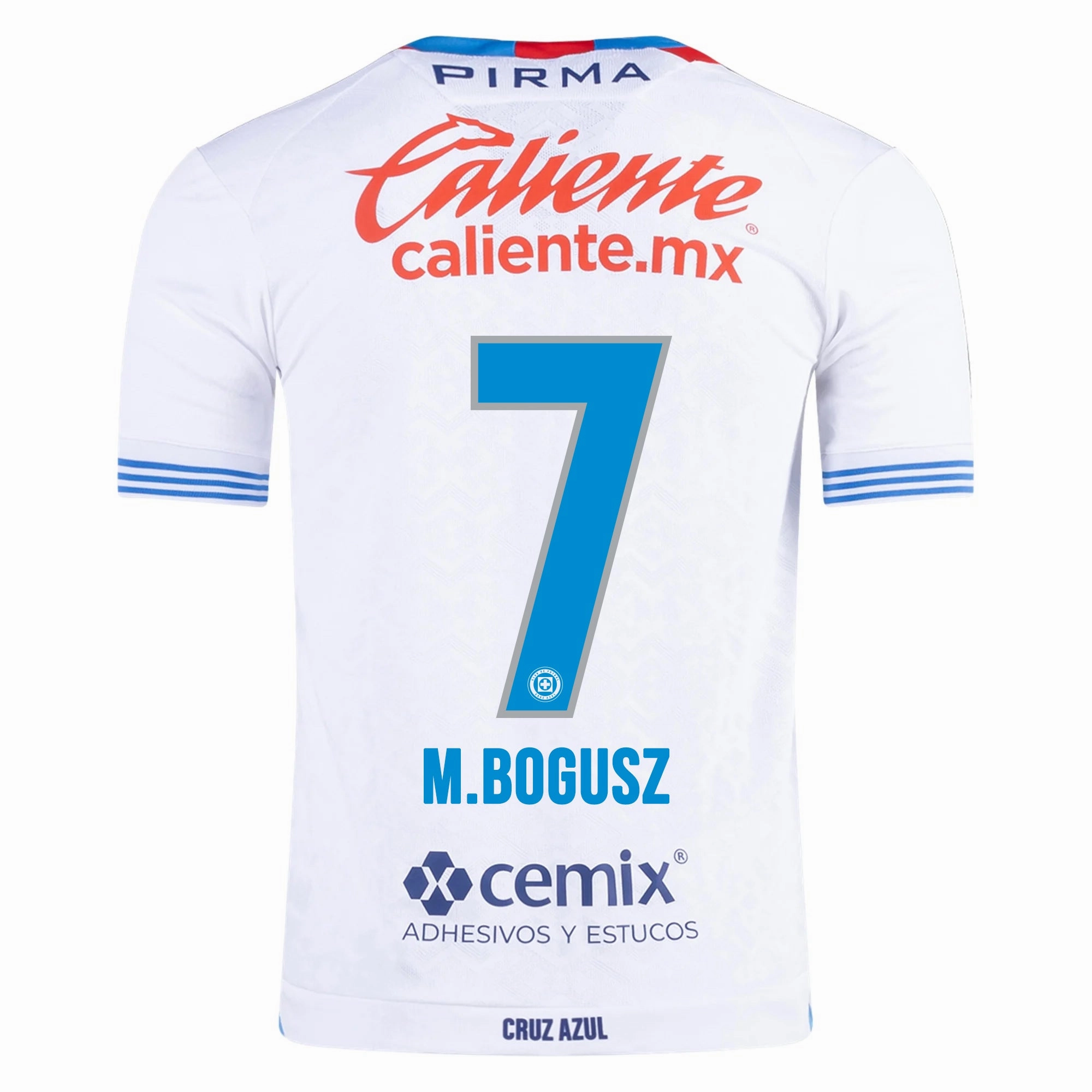 Breath Panel Reinforced Shoulder Structure Pirma Mateusz Bogusz Cruz Azul Away Jersey 24/25 (White/Blue)