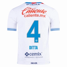 Pirma Willer Ditta Cruz Azul Away Jersey 24/25 (White/Blue) Workout Session Low Profile Stitching