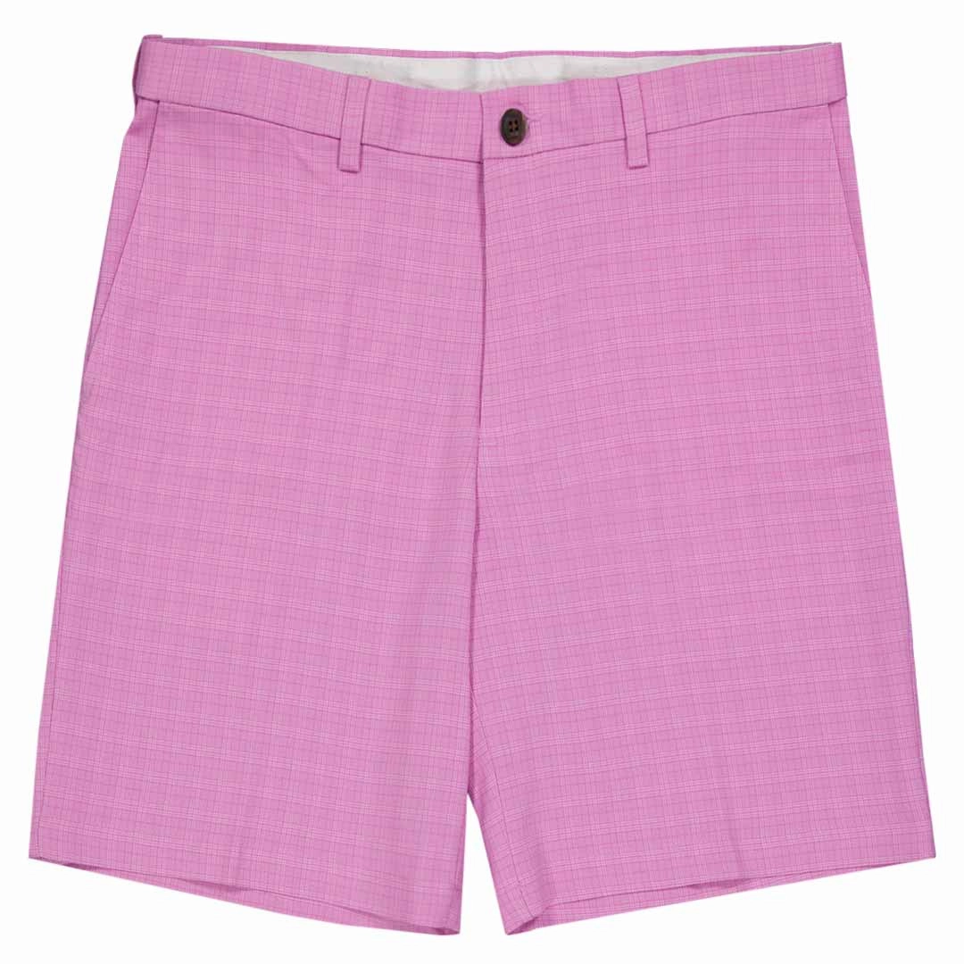 Haggar - Men's Plain Plaid Shorts (HS50005 671) Flex Ribbed Cuffs No Chafe
