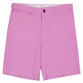 Haggar - Men's Plain Plaid Shorts (HS50005 671) Flex Ribbed Cuffs No Chafe