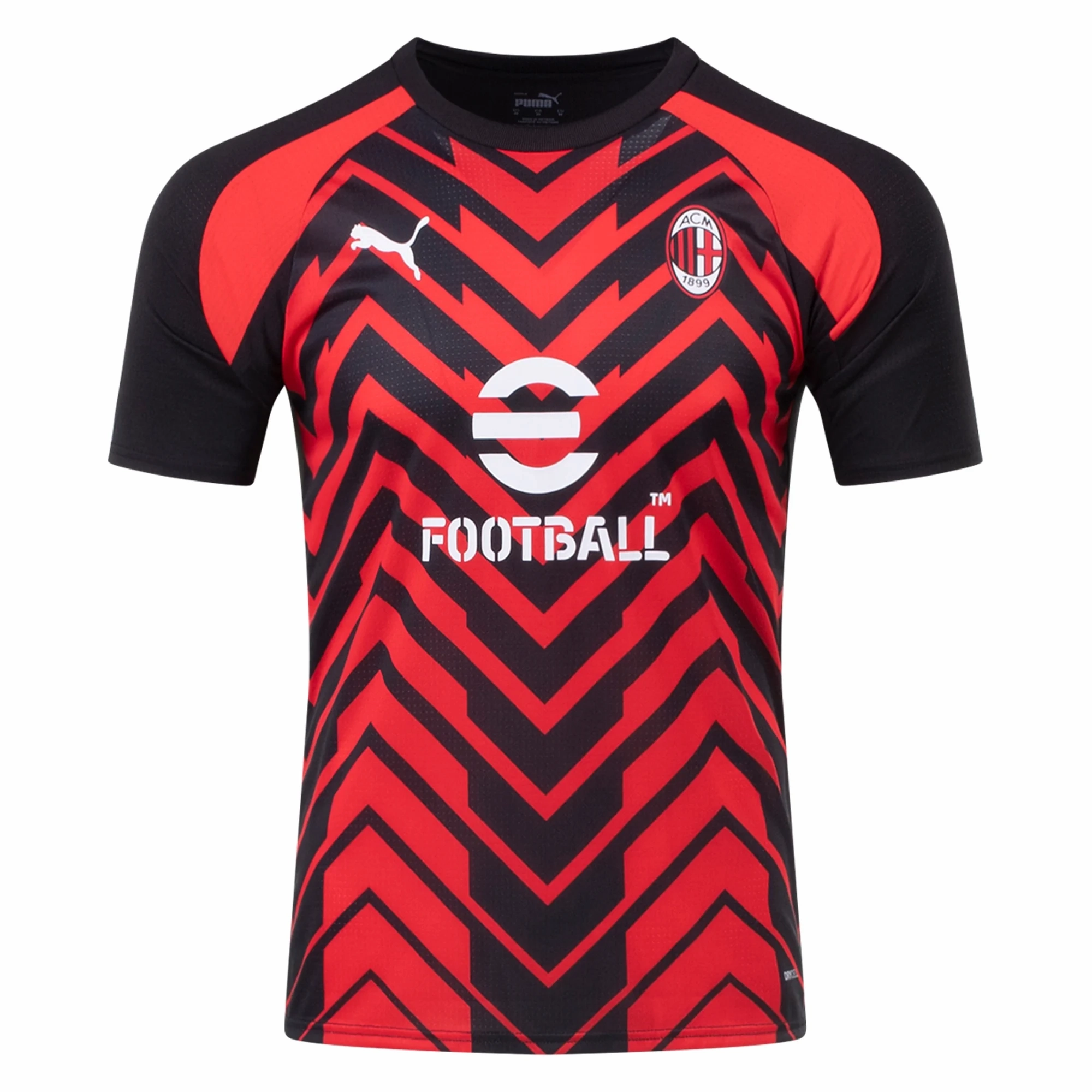 Contrast Binding Trim Puma AC Milan Prematch Jersey 23/24 (Puma Red/Puma Black)