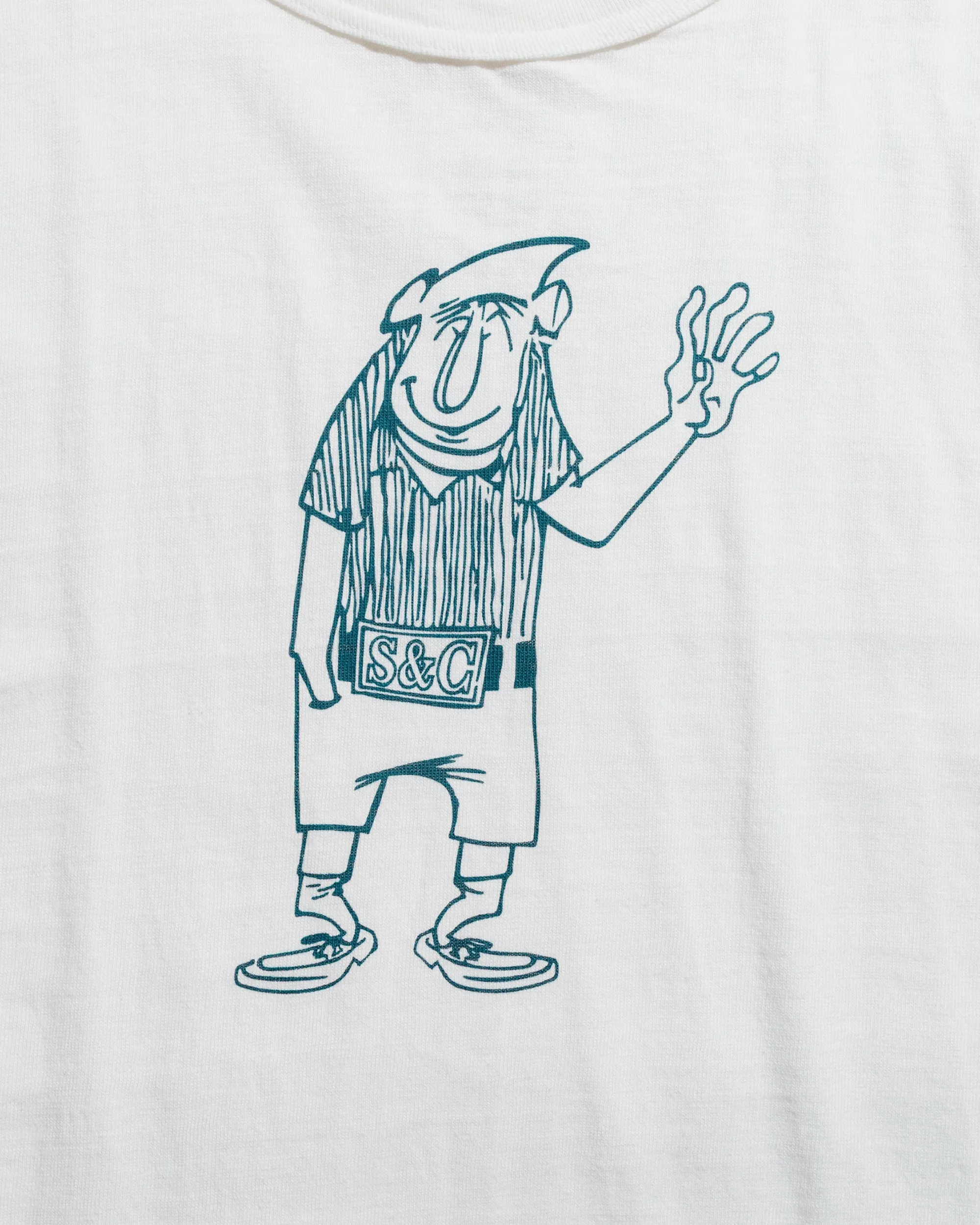 Warehouse Lot. JG-CS06 Hello T-Shirt Off White Fresh Outfit Style