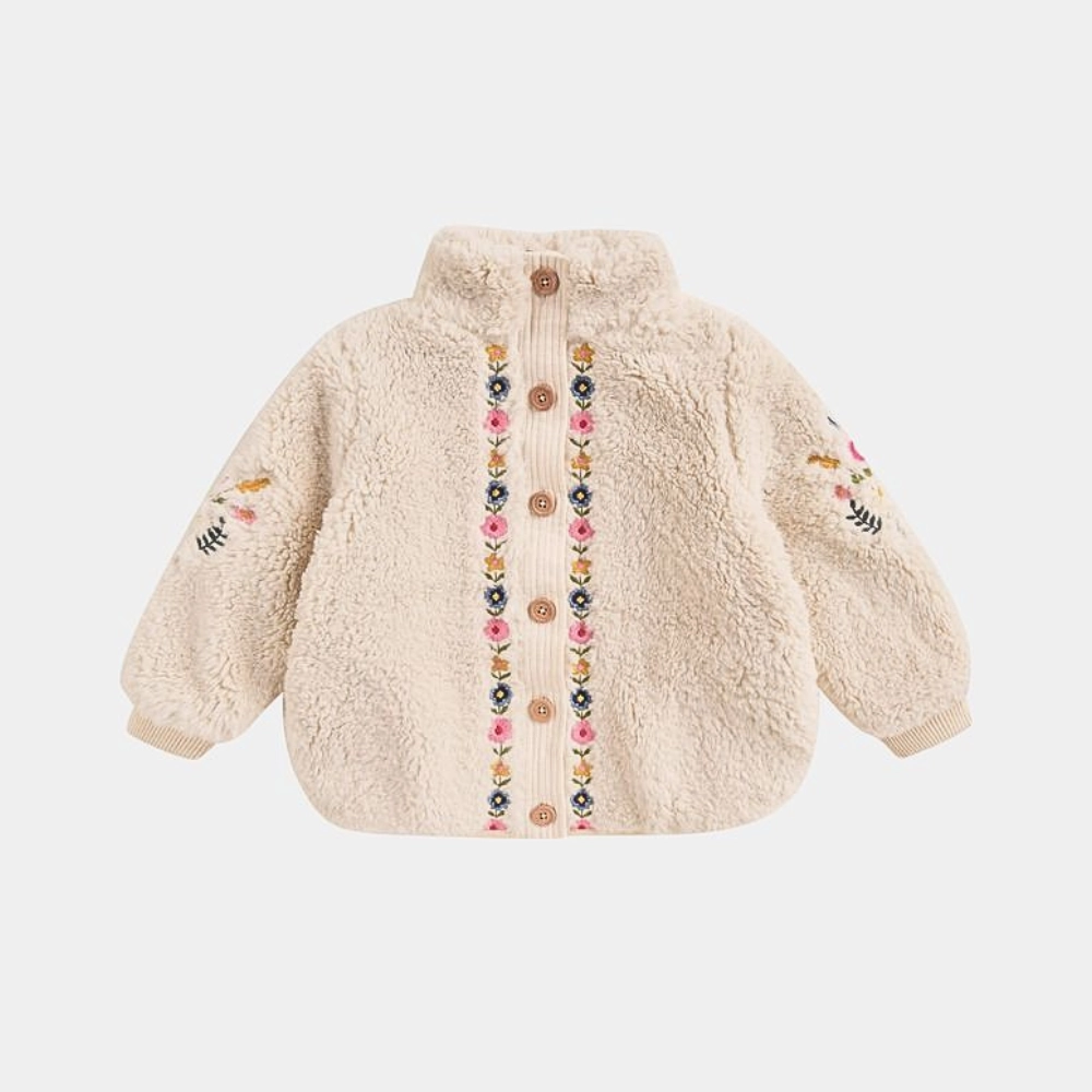 Louise Misha Rosinna Sherpa Coat, Cream Adaptive Tension Bands Cozy Texture