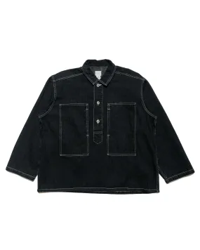 Post O'Alls ARMY Shirt Herringbone Denim Black Durable Texture Urban Wear