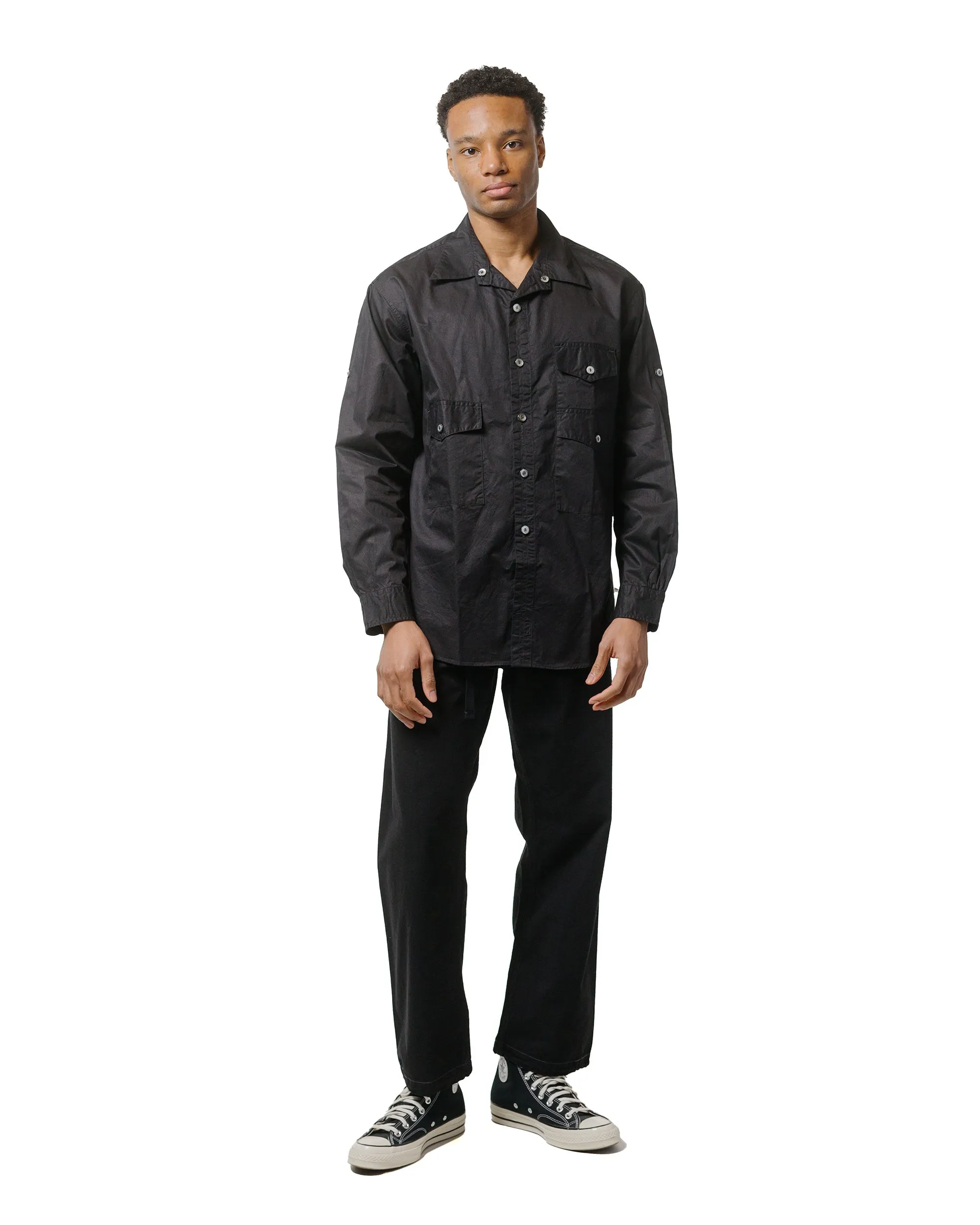 Post O'Alls Town & Country Safari Medium Weight Poplin Black Neutral Shade bohemian flair