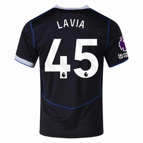 Base Movement Nike Lavia Chelsea T90 Third Jersey w/ EPL   NRFR   CWCC Patch 25/26 (Black/Silver)
