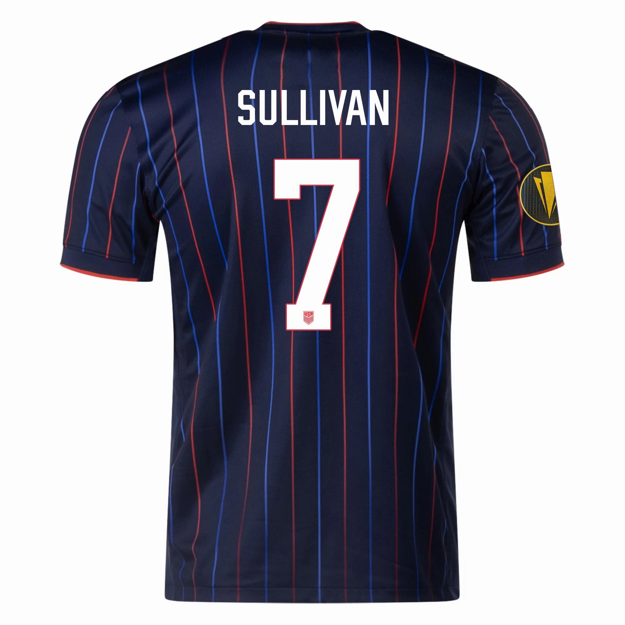 Nike Quinn Sullivan United States Away Jersey 25/26 w/ Gold Cup Patch 2025 (Obsidian/Challenge Red) Quick Motion Lightweight Design