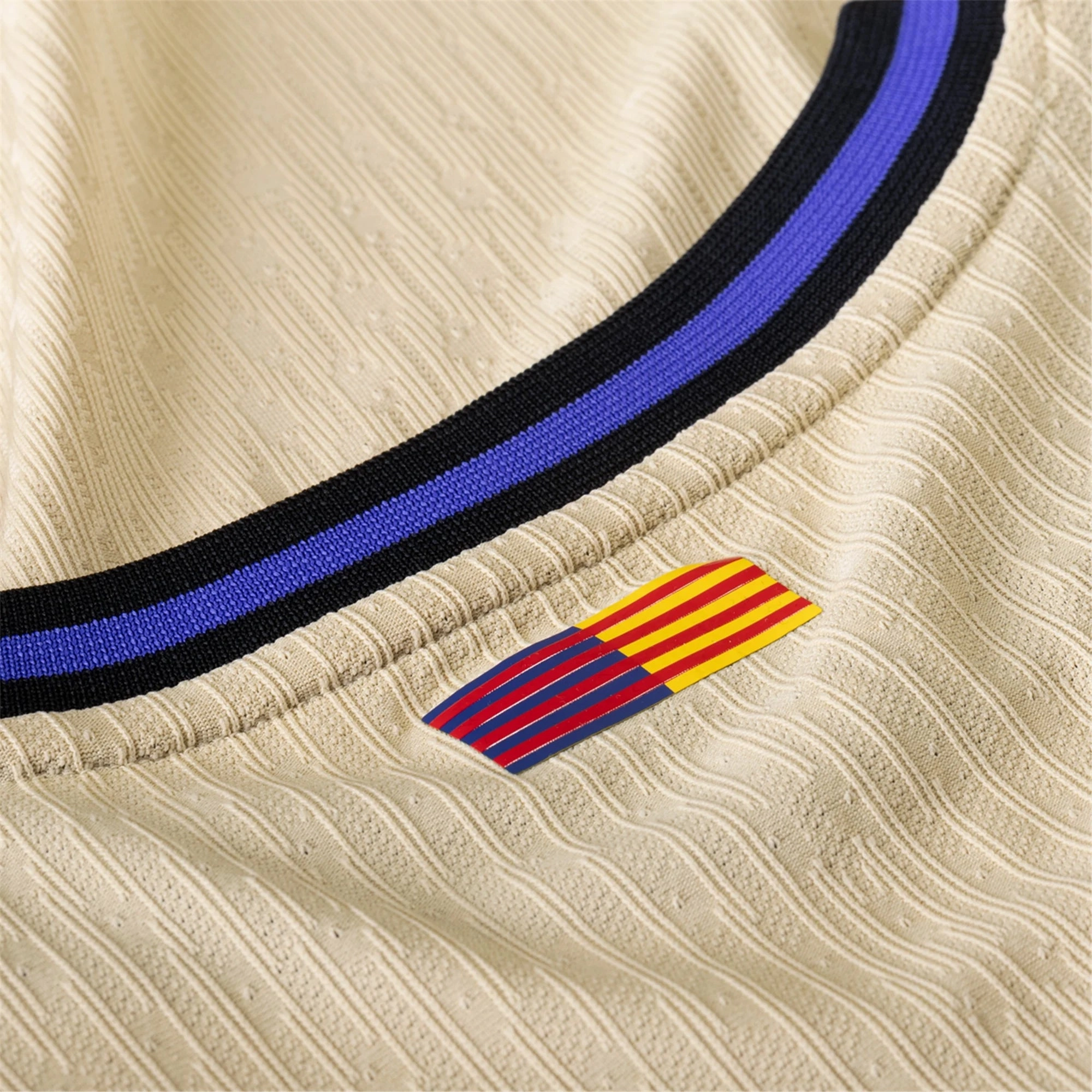 Anti Microbial Fiber Blend Nike Kobe Bryant Men's FC Barcelona Authentic Away Jersey w/ Champions League Patches (Team Gold/Persian Violet/Black)