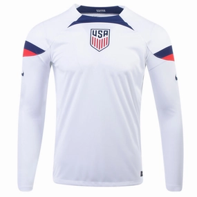 Nike United States Home Long Sleeve Jersey 22/23 (White/Loyal Blue) Thermal Conductive Yarn