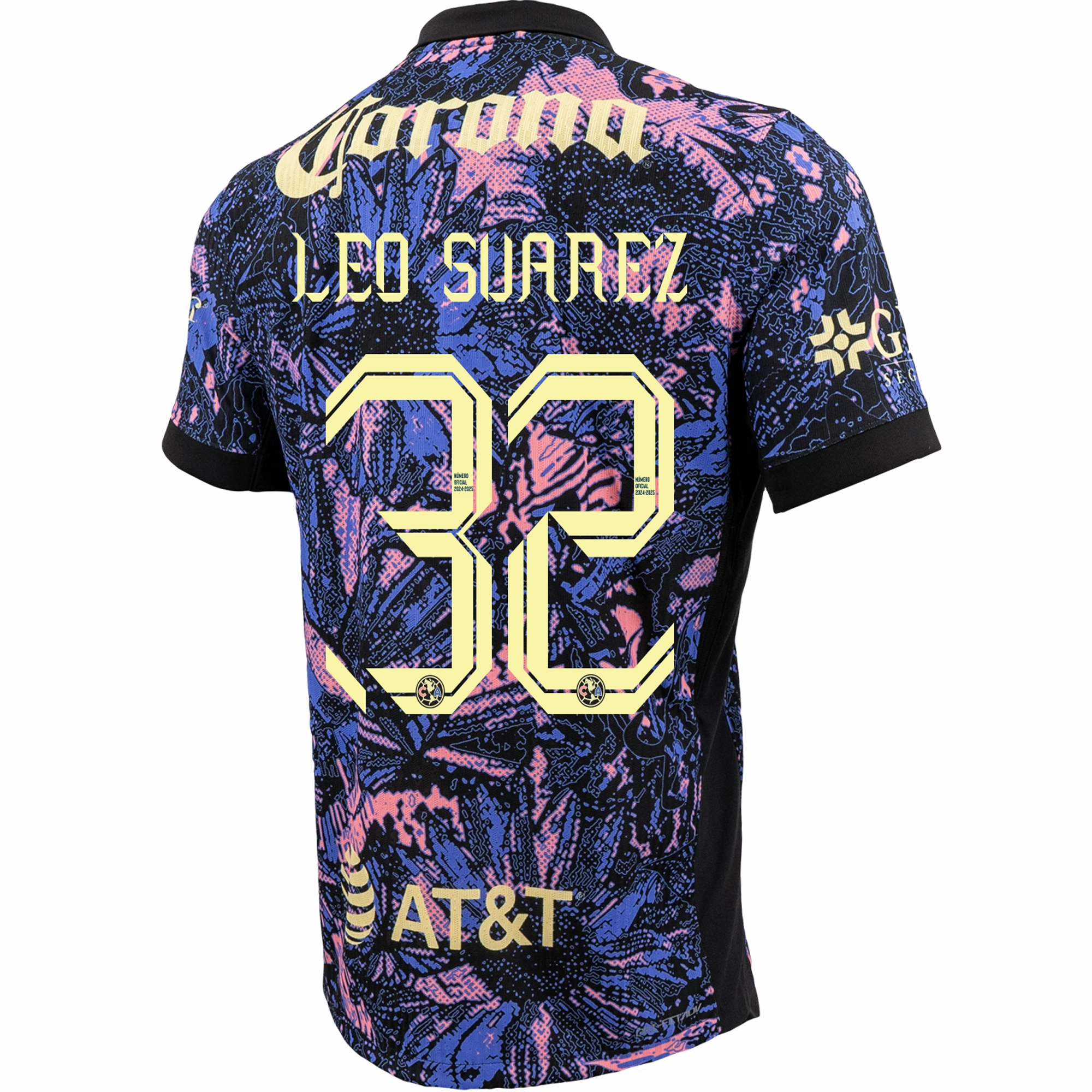 Nike Club America Authentic Leonardo Su??rez Third Jersey 24/25 (Purple) Bold Graphics Minimalist Raglan Sleeve