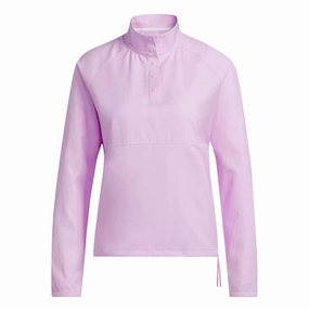 Slim Fit Contour Design Airflow Channel Design adidas - Women's Embossed 1/4 Snap Pullover (HG6992)