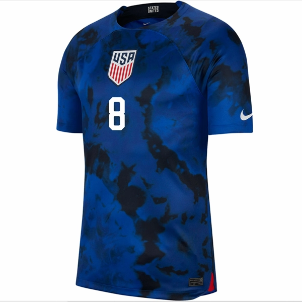 Brushed Inner Lining Nike United States Weston Mckennie Authentic Match Away Jersey 22/23 (Bright Blue/White)