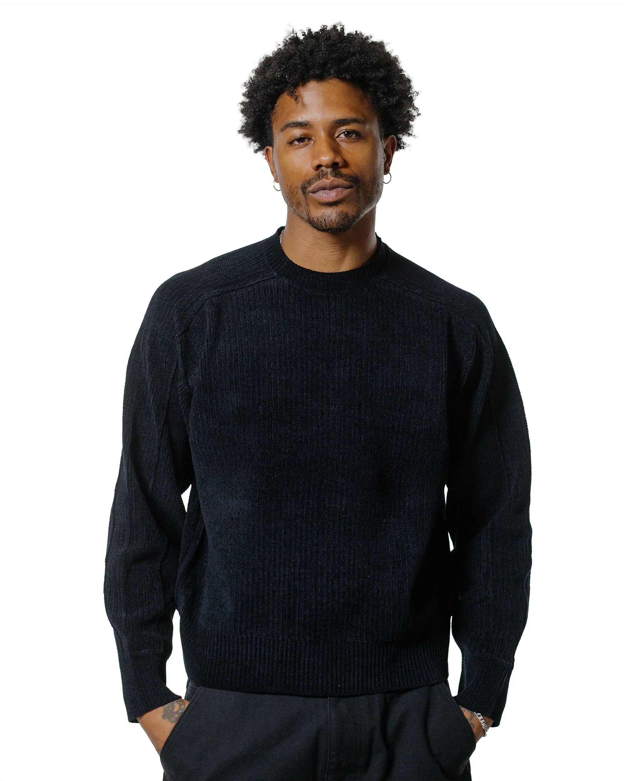 Street Layer Everyday Essentials St??ssy Exposed Seam Sweater Black