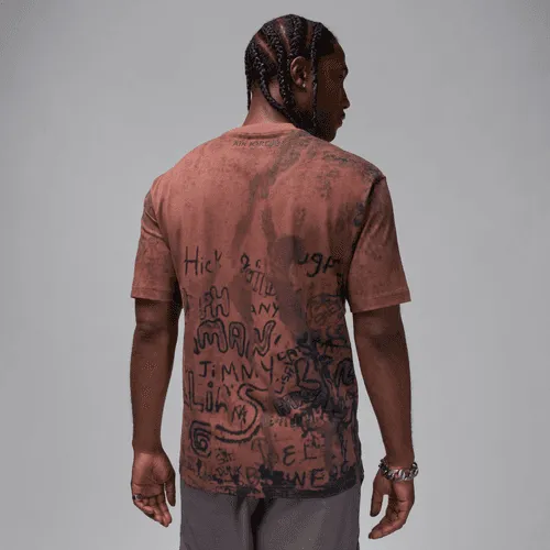Sequin Glow Air Jordan "85 Men's Graphic T- Shirt" M - Wings Jordan Red / Black