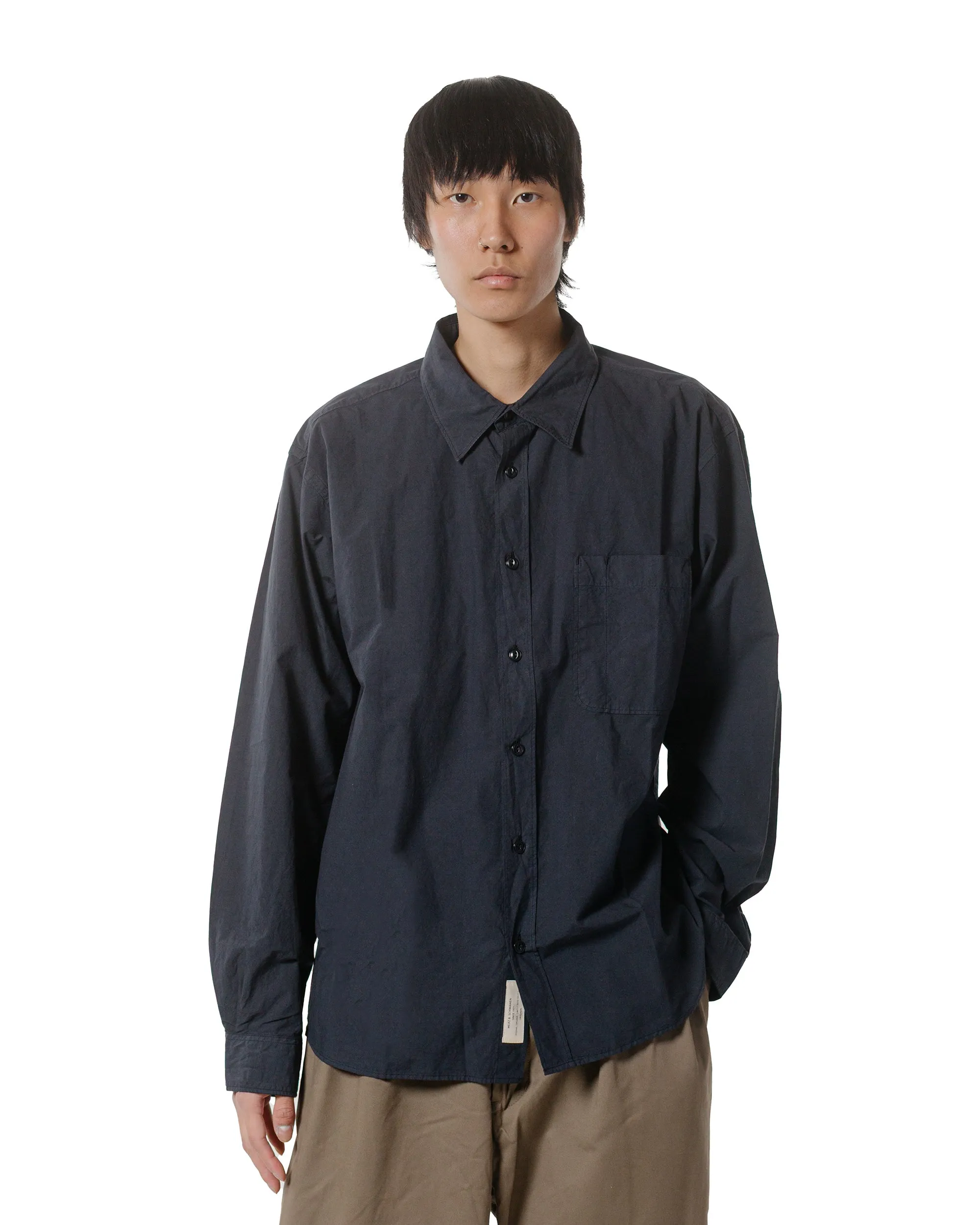 Merz B. Schwanen SHIRT01 Unisex Cotton Poplin Shirt Charcoal Standalone Option Personalized Touch