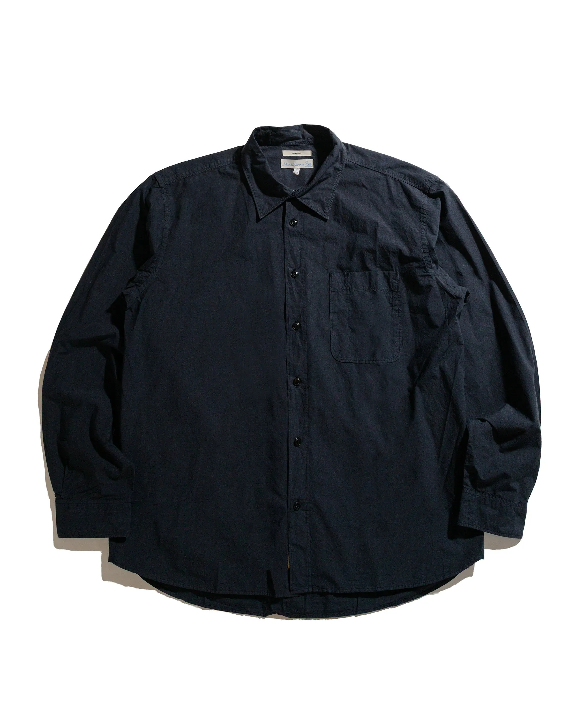 Merz B. Schwanen SHIRT01 Unisex Cotton Poplin Shirt Charcoal Tailored Fit Year-Round Wear