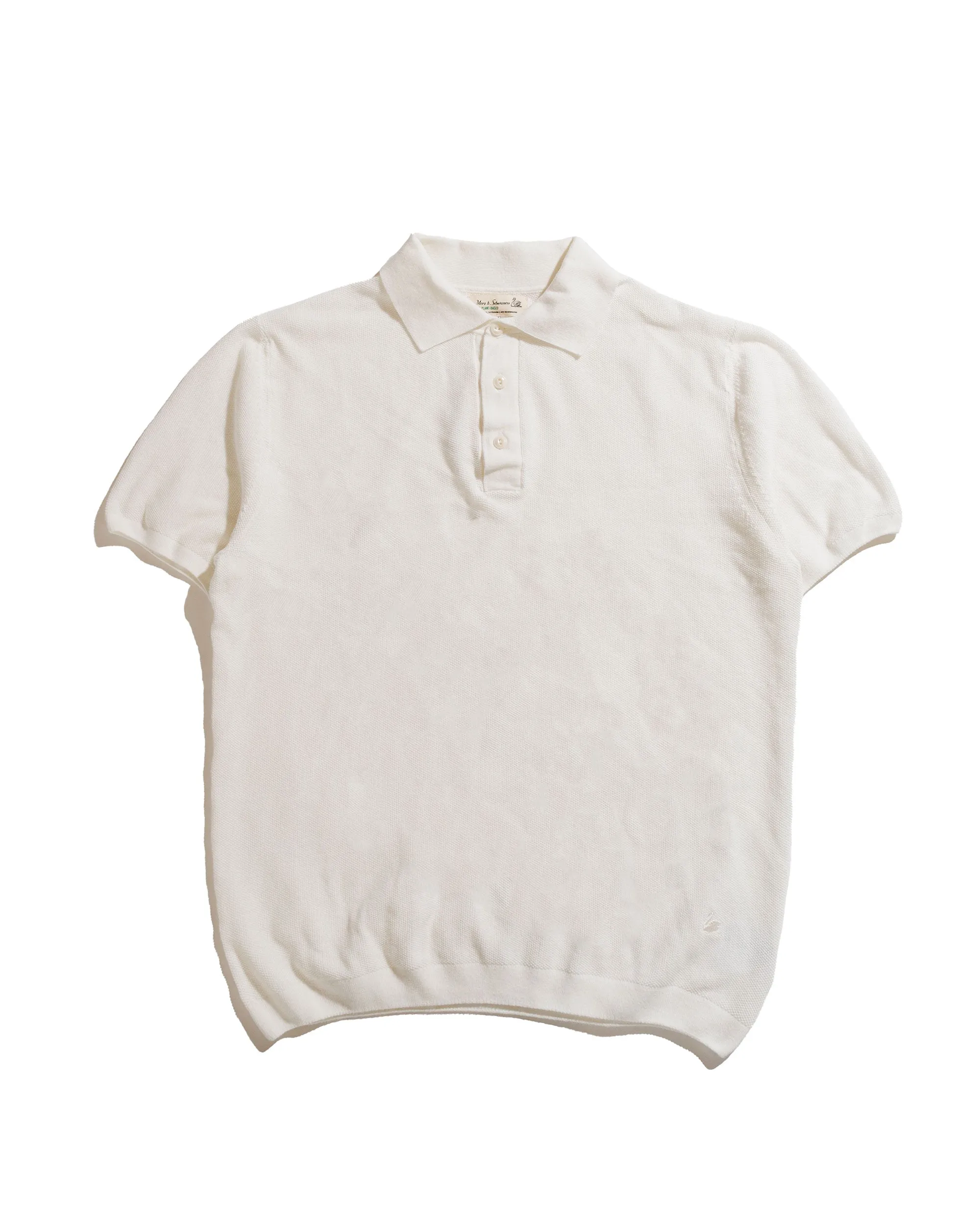Ventilated Back Panel Moisture Wicking Material Merz B. Schwanen KPLP02 Knitted Polo White